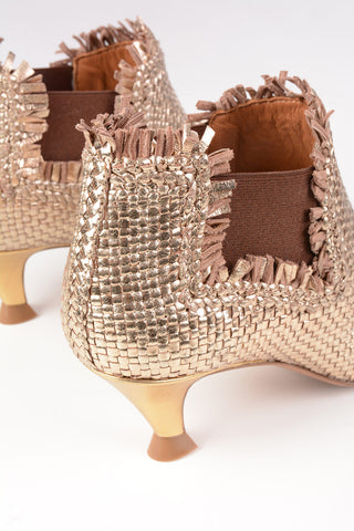 Braided Leather AKTON Pull On Booties 6cm