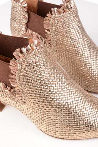Braided Leather AKTON Pull On Booties 6cm