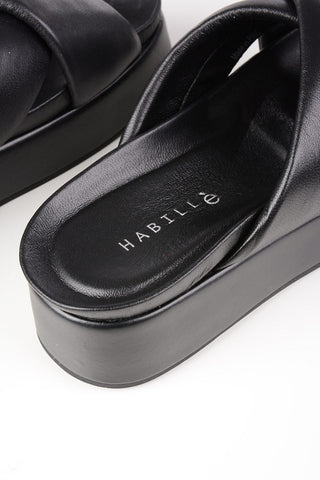 Leather GRACE Platform Slides 3cm