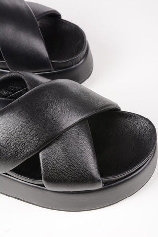 Leather GRACE Platform Slides 3cm