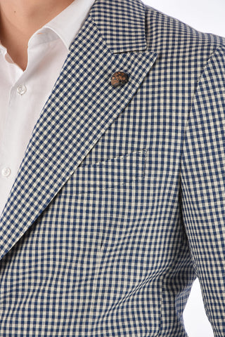 Blazer JET SET a Quadri con Revers a Lancia 