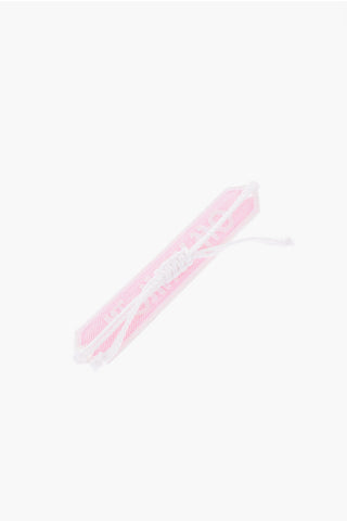 Embroidered Logo Macrame Bracelet