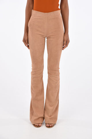 Full Length Suede Leather Pants
