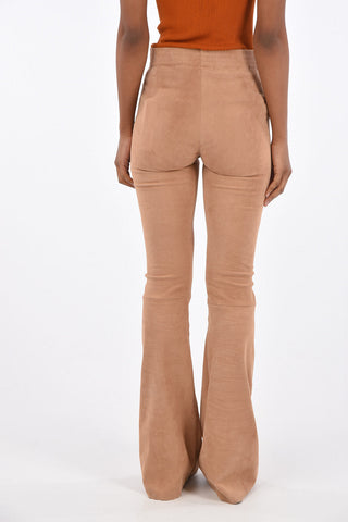 Full Length Suede Leather Pants