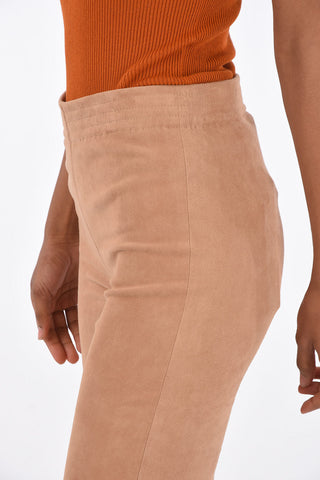 Full Length Suede Leather Pants