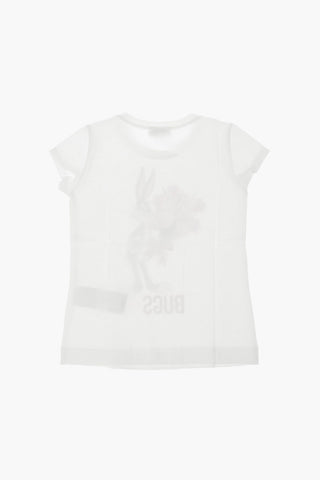 T-shirt Stampata con Strass