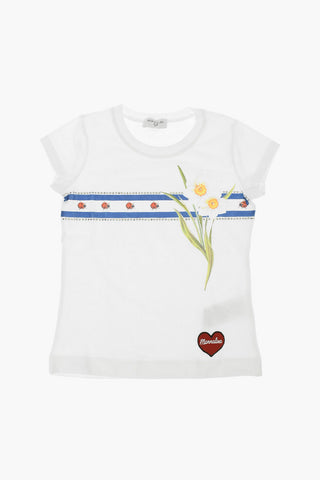 Printed T-shirt with Strass