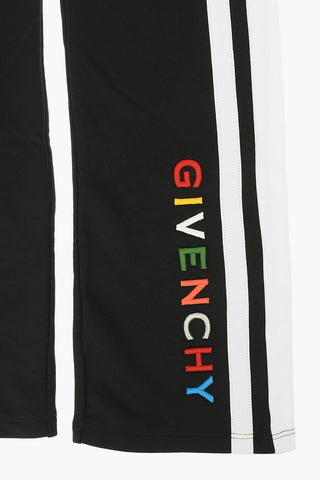 Jogger Ricamo Logo in Nylon e Cotone