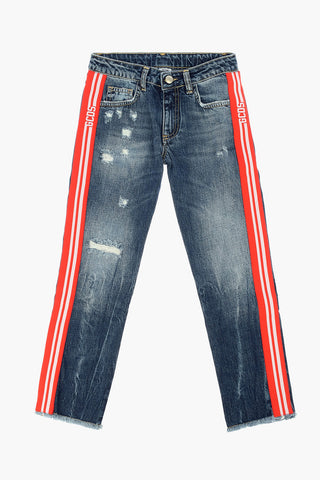 Jeans Piping Distressed