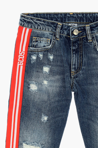Jeans Piping Distressed