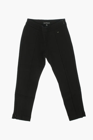EMPORIO Pleated Leggings with ankle zip