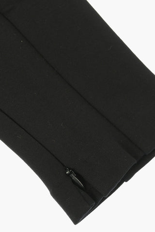 EMPORIO Pleated Leggings with ankle zip