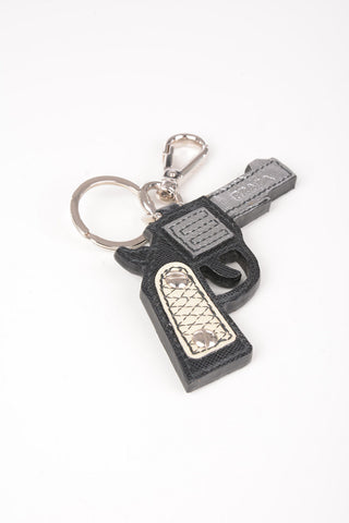 pistol Leather pendant Keyrings