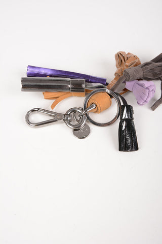 Leather Pendant Keyrings with Tassels