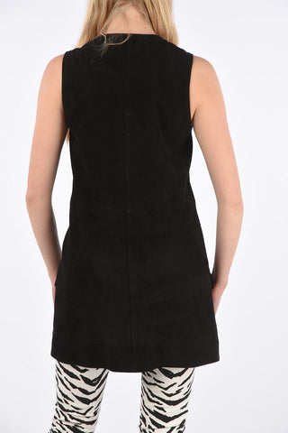 Gilet in Suede con Tasche