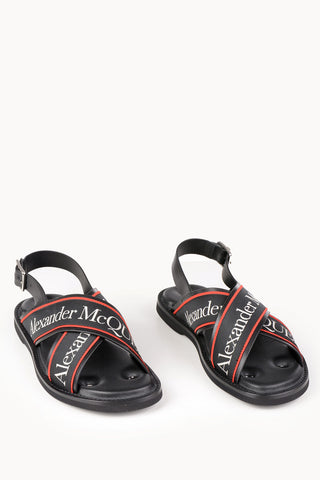 Leather Crossed Sandals