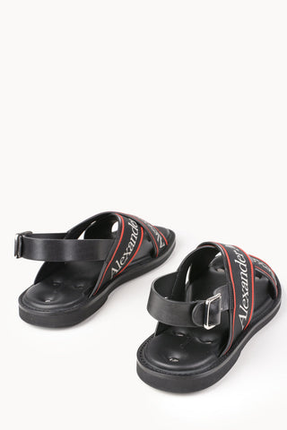 Leather Crossed Sandals