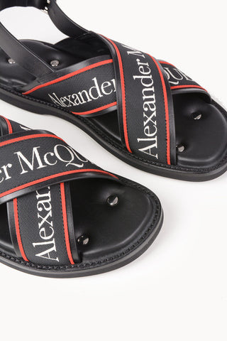 Leather Crossed Sandals