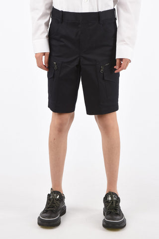 Mid-rise waist cargo shorts