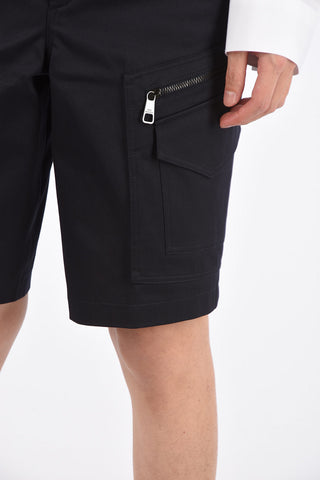 Mid-rise waist cargo shorts