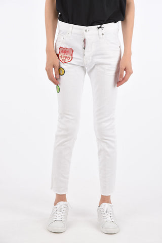 Jeans Skinny Fit con Toppe 14cm
