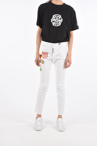 Jeans Skinny Fit con Toppe 14cm