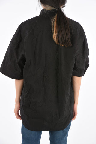 Camicia Increspata a Maniche Corte