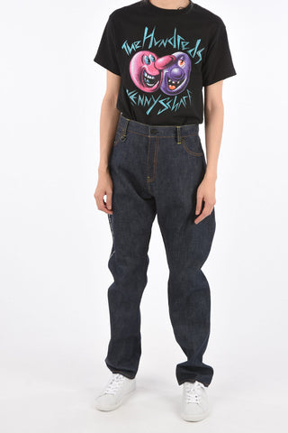 7 HIROSHI FUJIWARA FRAGMENT Printed Straight Fit Jeans 19cm