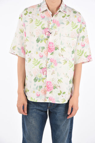 roses-print short sleeve shirt