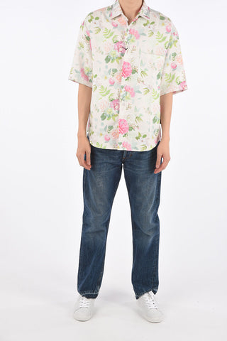 roses-print short sleeve shirt