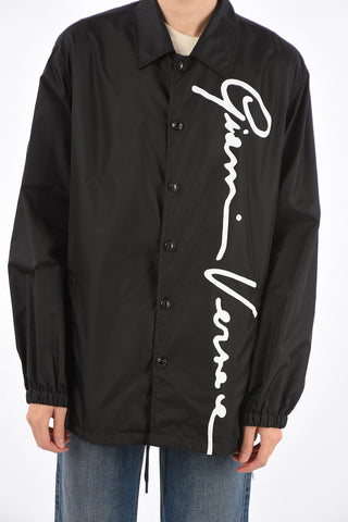 nylon snap button outerwear jacket