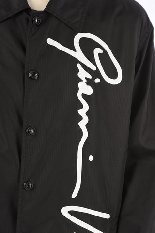 nylon snap button outerwear jacket