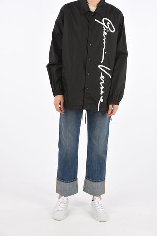 nylon snap button outerwear jacket