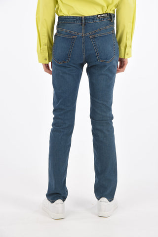 Stone Washed Skinny Fit Jeans 18 Cm