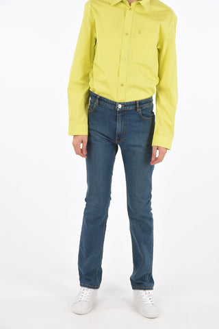 Stone Washed Skinny Fit Jeans 18 Cm