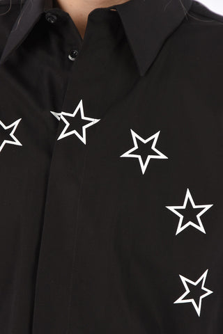 camicia stampa stelle in cotone