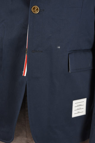 Blazer Sfoderato in Cotone con Bottoni Dorati