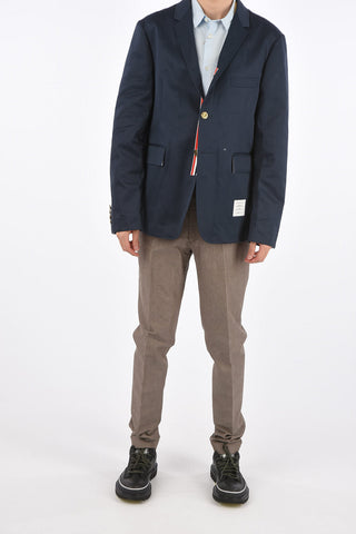 Blazer Sfoderato in Cotone con Bottoni Dorati