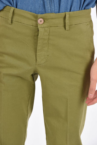 Stretch Cotton Straight Fit Pants
