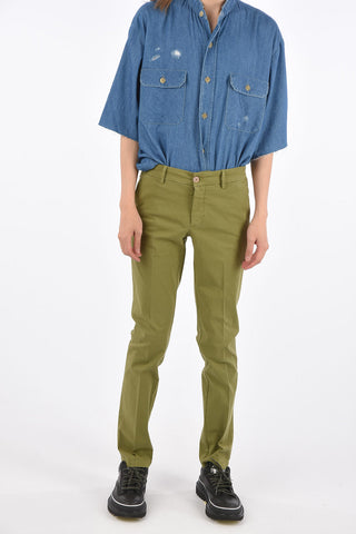 Stretch Cotton Straight Fit Pants