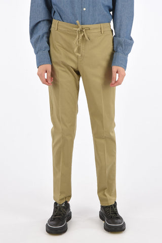 Jetted Pocket Slim Fit Pants with Drawstring