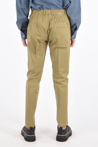 Jetted Pocket Slim Fit Pants with Drawstring