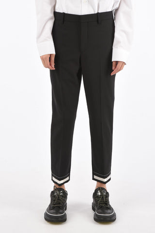 Mid-rise waist slim fit pants