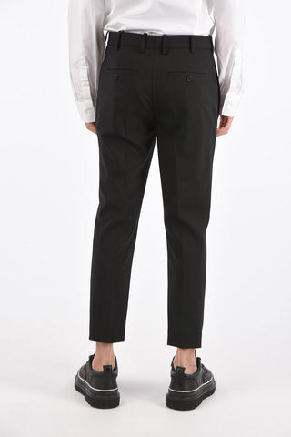 Mid-rise waist slim fit pants
