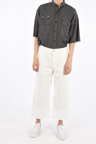 Jeans Wide Leg FISHERMAN con Orlo con Risvolto 26 Cm