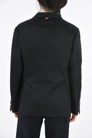 Unlined DIAGONAL STRIPE 3 Button Blazer