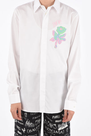 ALEX FOXTON Monogram Embroidered Shirt with Patch Application