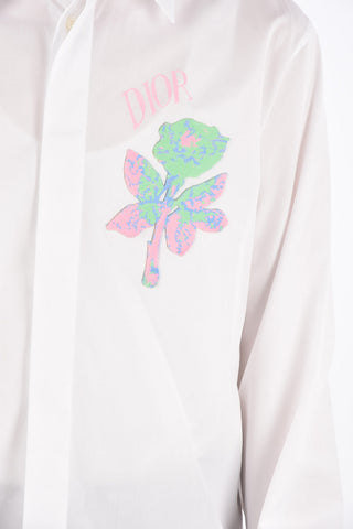 ALEX FOXTON Monogram Embroidered Shirt with Patch Application