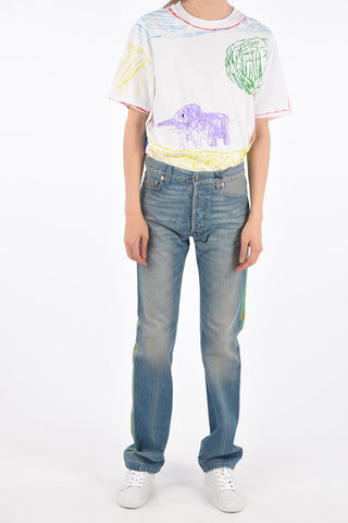 20cm Piping Straight Leg Jeans