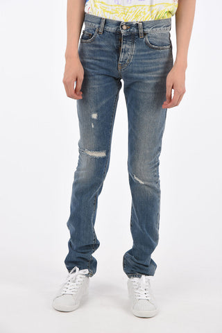 slim fit Destroyed jeans 15 cm